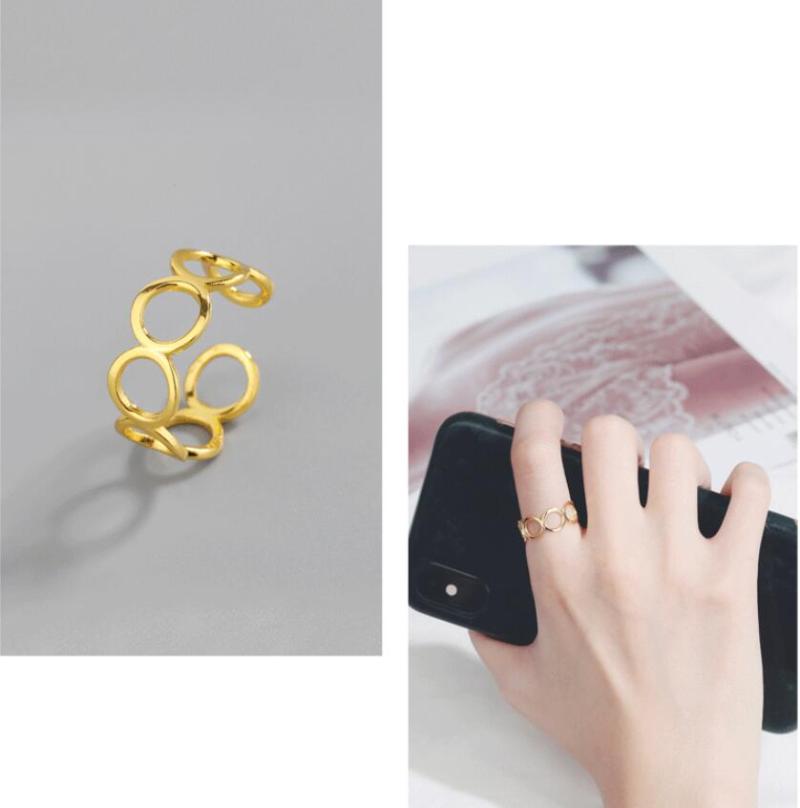Wedding Rings Jisensp 2021 Ins Simple Fashion Multi Circle Opening Geometric Finger Bohemian Jewelry For Women Birthday Gift-image-711436941