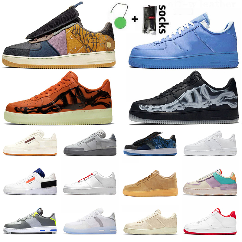 

Top Quality One N.354 Shadow Travis Womens Mens Running Shoes Forces React Light Bone Skeleton Orange Utility White Black Skate MCA Blue Tra