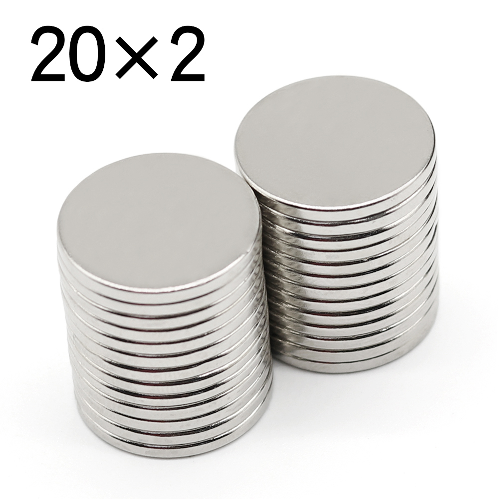 

10Pcs 20x2 Round NdFeB Neodymium Magnet N35 Super Powerful Small imanes Permanent Magnetic Disc