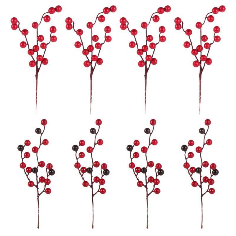 

Party Decoration 8Pcs Artificial Christmas Plant Branches Festival Fake Berry String Decors Po Props