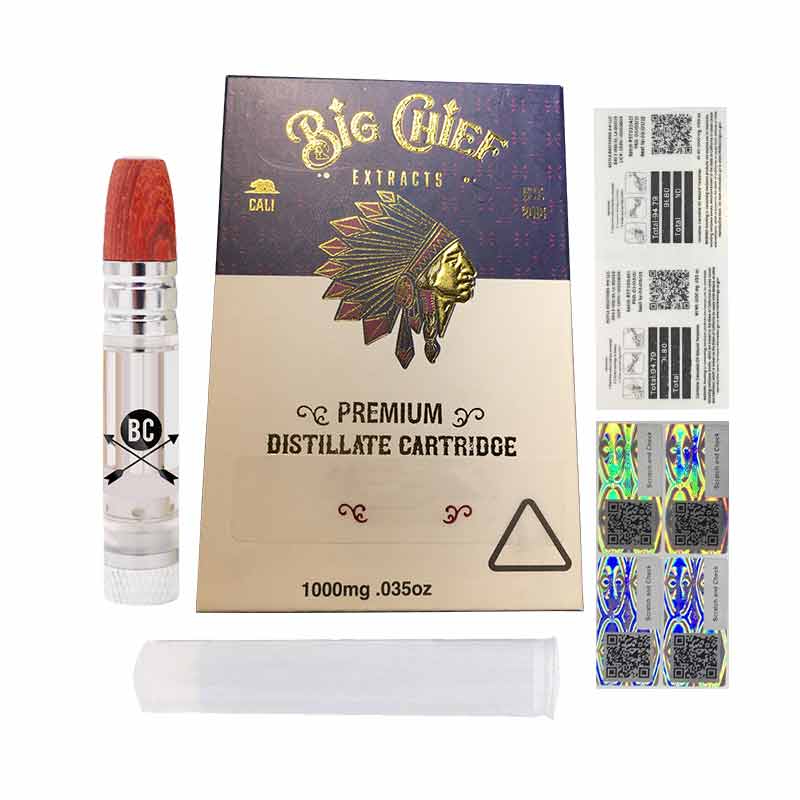 

Big Chief Vape Carts 0.8ml Wood Tip Atomizer Thick Wax Vapes Pen Cartridge 510 Thread Ceramic Coil Glass Tank Vaporizer For Distillate Oil W