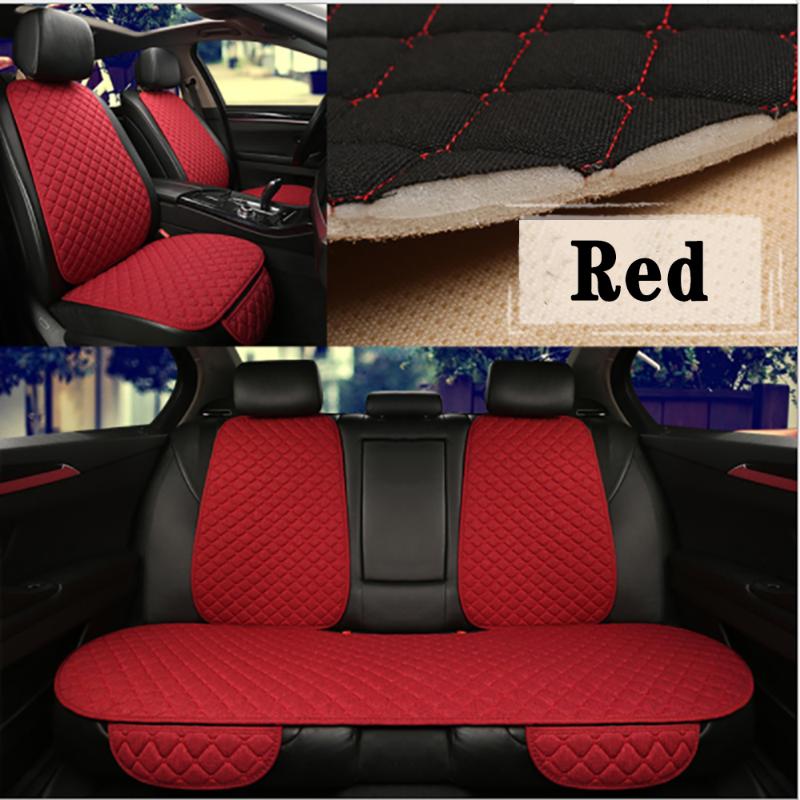 

Car Seat Covers Flax Cover Protector Linen Front Rear Back Cushion Protection Pad Mat Backrest For Auto Interior