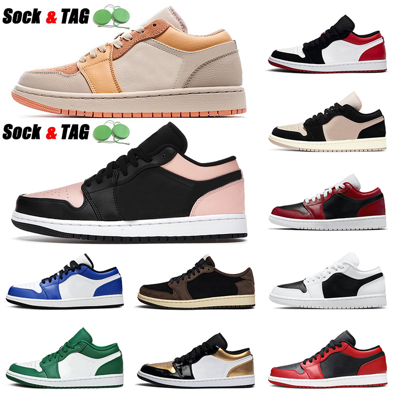 

High Quality 2021 Basketball Shoes 1 1s Low Jumpman Atomic Orange Mens Womens Panda Court Purple Paint Drip Retro Trainers Outdoor Sneakers 36-45