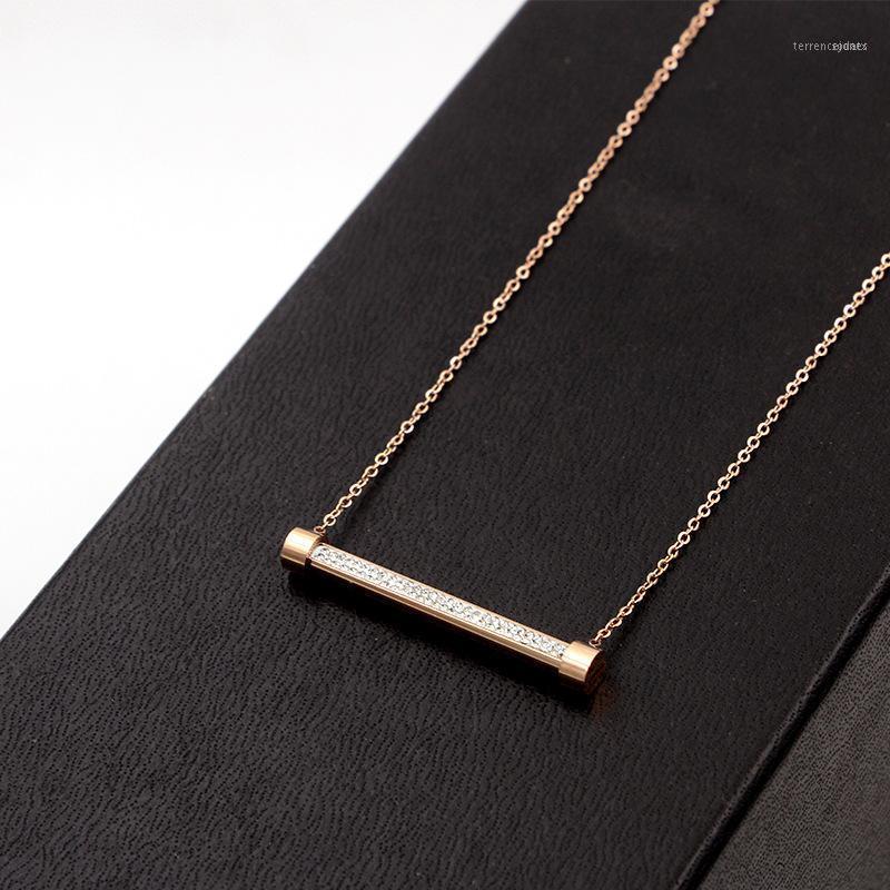 

Chains Cute Lady Rhinestone Drop For Women Stainless Steel Charms Zircon Pendant Necklace Women's Necklaces & Pendants1