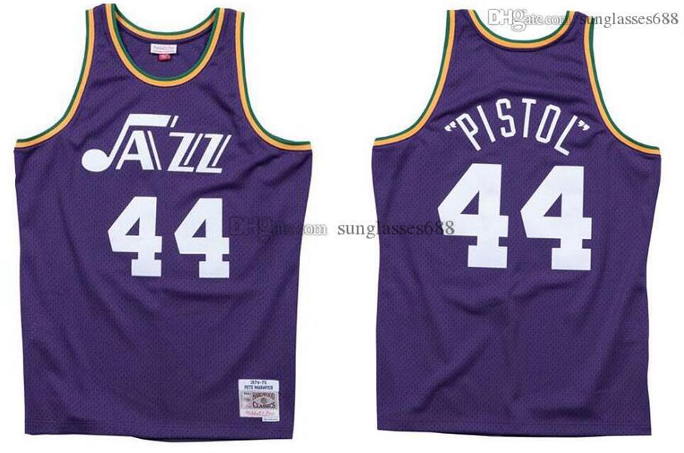 

Stitched Pete Maravich Jersey S-6XL Mitchell & Ness 1974-75 Mesh Hardwoods Classics retro basketball jerseys Men Women Youth