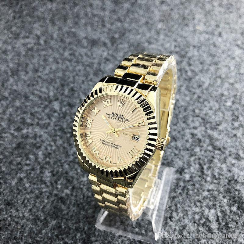 

R Luxury gold watch casual womens watches fashion dress datejust 36mm Multi-Color dial designer stainless steel strap quartz movement automa, Slivery;brown