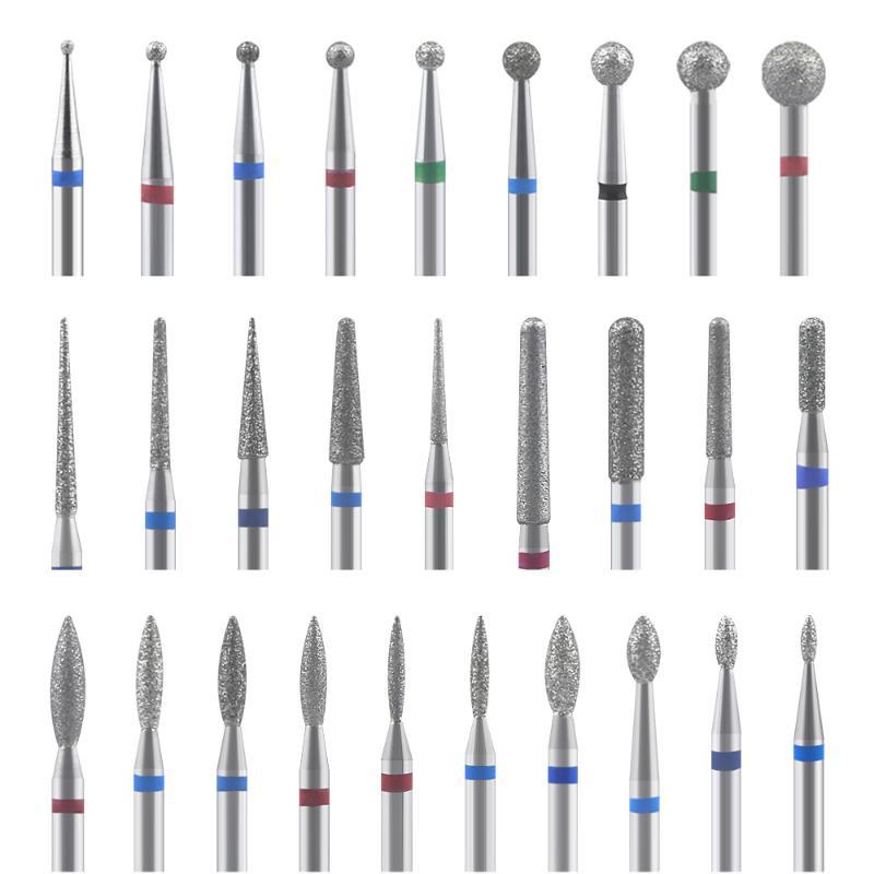 Diamond Nail Drill Milling Cutter Nail Art Drill Bit Cuticle Clean Cutter for Manicure Files Electric Mills Burr Tool-image-692085753