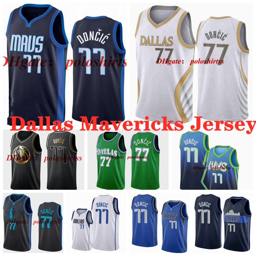 

Dallas's Mavericks's NCAA Men Kids Youth 77 Doncic Basketball Jerseys White Black Luka Kristaps 6 Porzingis 41 Nowitzki Jersey 2021 Mens Edition City White Blue Red, As photo