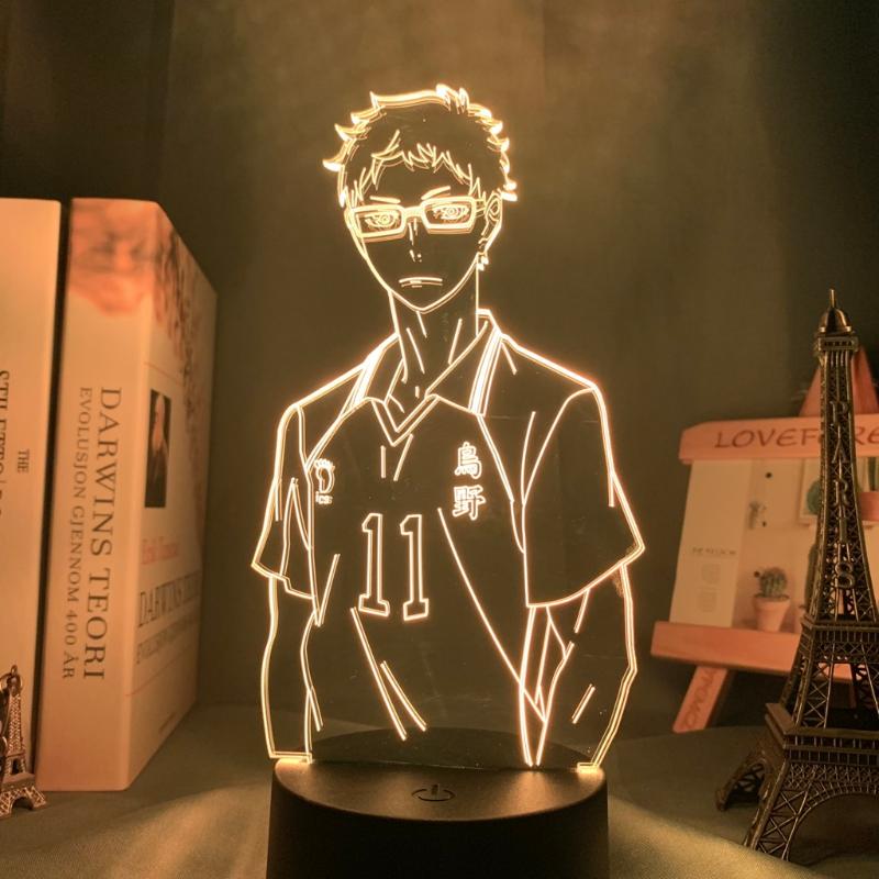 

Night Lights Haikyuu Kei Tsukishima Led Light Lamp For Bedroom Decor Anime Kids ILight Birthday Gift Haikyu 3D
