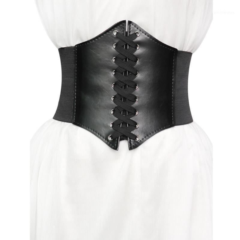 

Belts Oversized Elastic Corset Waist Belt Wide Type Frenulum Vintage Stylish Cinch Coat Dress Woman Fashion Waistband, Black;brown