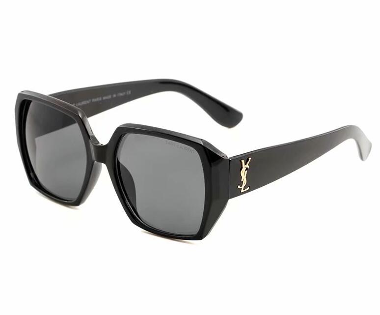 

054 YSLHOT Designer Sunglasses Popular Glasses Outdoor Shades PC Frame Fashion Classic Ladies luxury Sunglasses Women Men, Black;brown