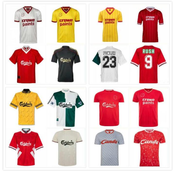 

Retro Soccer Jersey 89 91 95 96 04 05 Final Istanbul 8 Gerrard Steven 2005 Smicer Alonso Hamann Champion MAGLIA Maillot quality, Black;yellow