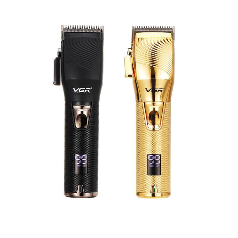 

Professional Barber Hair Clipper Rechargeable Electric LED T-Outliner Finish Cutting Machine Beard Trimmer Shaver Cordless Gold Clippers