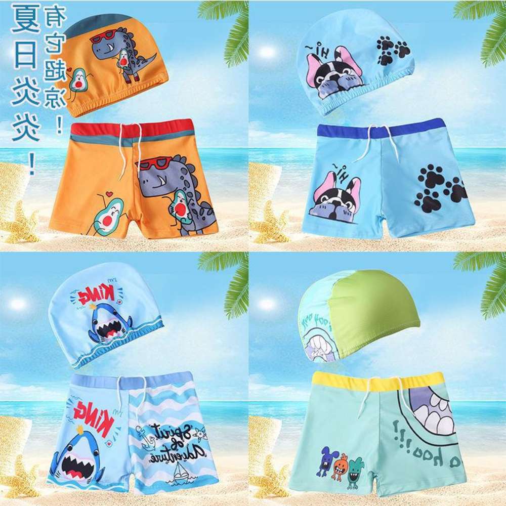 

Children's swimming trunks boys' children's swimsuit beach flat angle cartoon baby cute, Blue