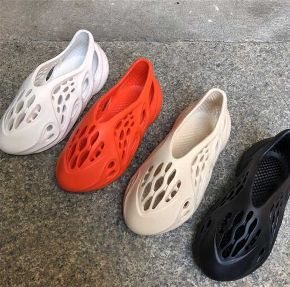 

Top Quality Designers Classic Slides Men Women Slippers Foam Rnner Slide Bone Earth Brown Resin Desert Sand Triple Black Kids Children slides beach 36-45, As picture 2