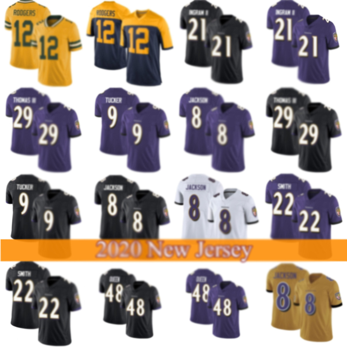 

8 Lamar Jackson BaltimoreRavensMen Jerseys J.K. Dobbins Patrick Queen Marlon Humphrey Kenji Bahar Trace McSorley Tyler Huntley J, Black;red