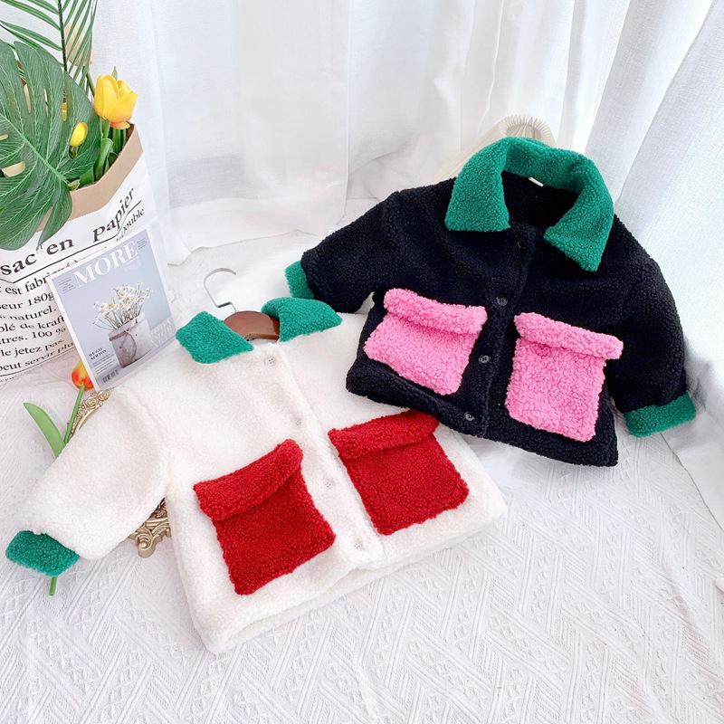 

Jackets Fall Winter Baby Girl Clothes Kids Outfit Coats For Toddler Girls Children Clothing Big Pocket Outerwear, Blue;gray