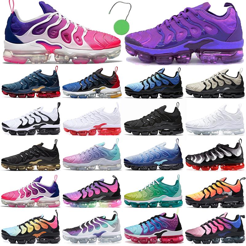 

TN plus mens vaper running shoes men women ourdoor trainers All Red Black Hyper Blue womens sports sneakers size 36-47, 36-45 black gold