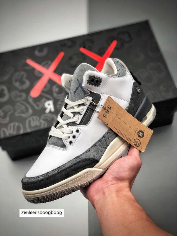 

Shoes arrive Kaws Men 3 casual 3s BespokeIND Black White Eur 40-46