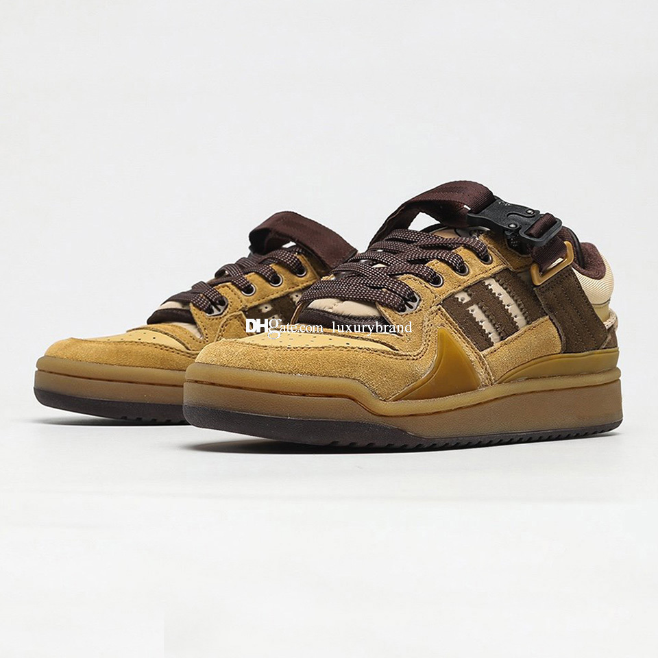 

Bad Bunny Forum Buckle Low The First Cafe Skates Shoes for Mens Skate Shoe Men Skateboard Womens Sneakers Women Sports Chaussures In Brown, 2 bad bunny forum buckle the first cafe