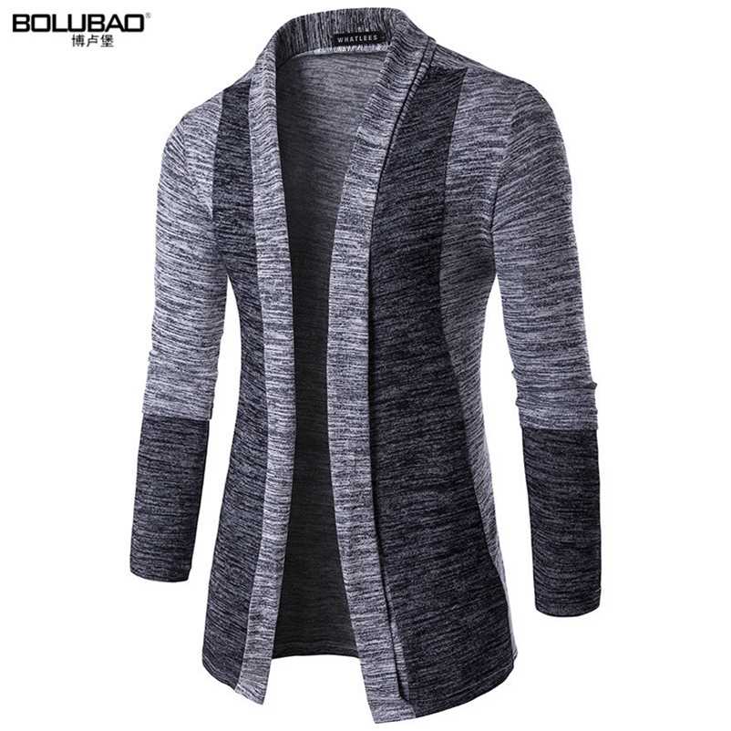 

BOLUBAO Brand-Clothing Spring Cardigan Male Fashion Quality Cotton Sweater Men Casual Gray Redwine Mens Sweaters 211018, Coffee