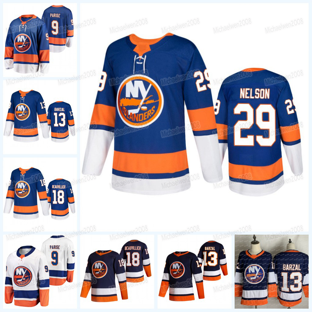 

Mathew Barzal New York Islanders 2021 Reverse Retro Hockey Jersey Brock Nelson Anders Lee Zach Parise Anthony Beauvillier Scott Mayfield Robin Matt Martin Jerseys, Men