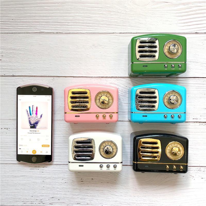 

Retro Bluetooth Speaker HM11 Wireless Bluetooth soundbar Mini Speakers Loudspeaker 3D Stereo HiFi Sound TF Party Favor CY13