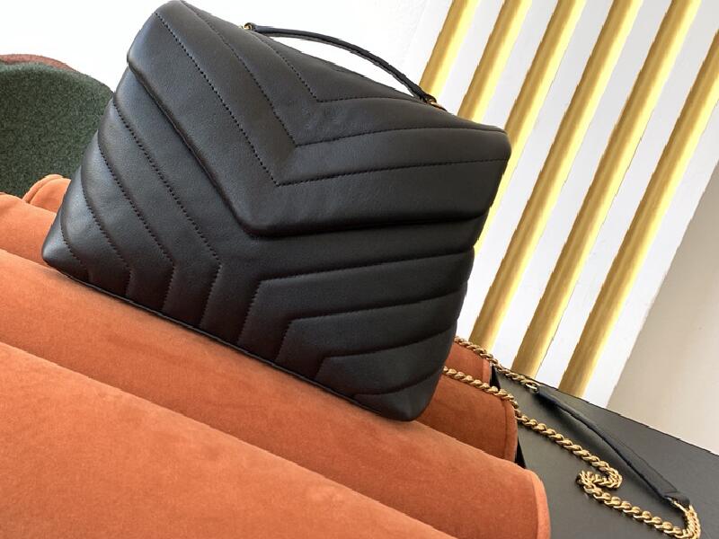 

Realfine888 Bags 5A 25cm 494699 Loulou Small Matelasse Leather Shoulder Handbags For Women With Dust Bag, 494699 25cm 5a_03