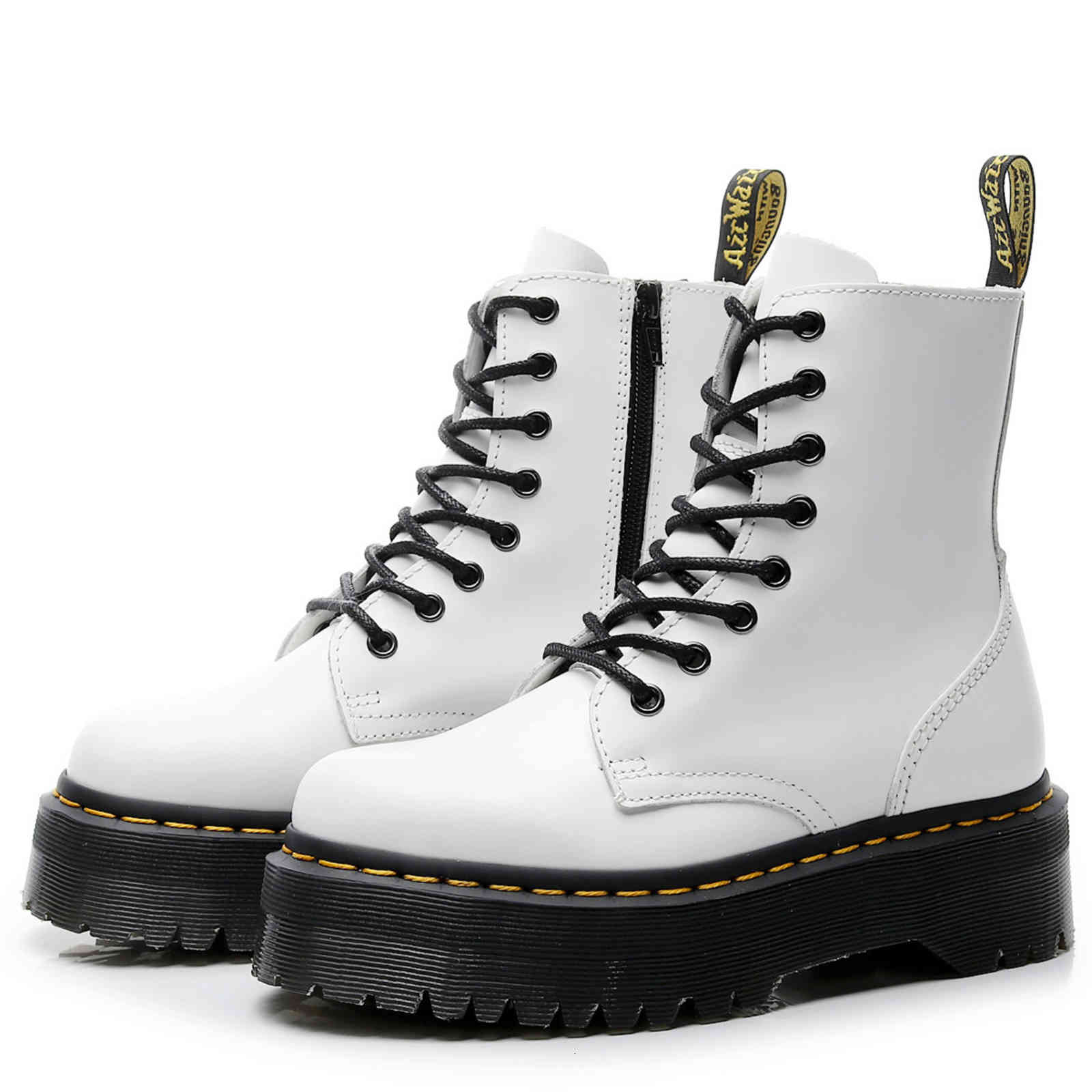 Chaussures habillées martin botas fémininas novo 8 buracos de fundo grosse primeira camada couro martin mais veludo curtas britânias tamanho g6ql