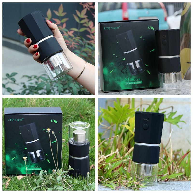 

LTQ Vapor Mangler Electric Herb Grinder Automatic Herbal Metal Handheld Tobacco Chopper Crusher 1100mah Rechargeable Pollen Cigarette with R