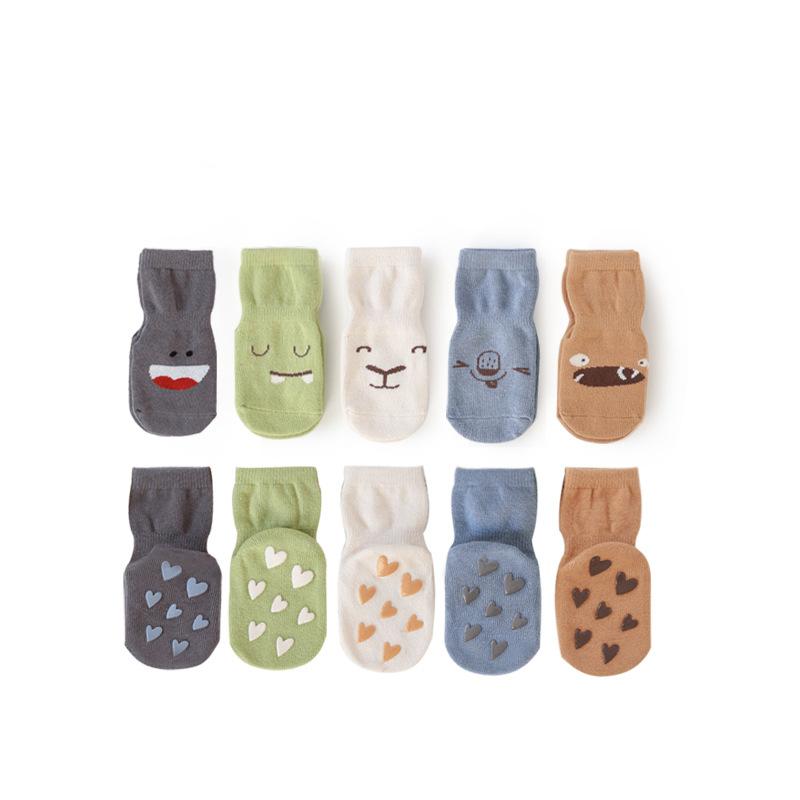 

Pairs 2021 Baby Socks Boy And Girl Spring Autumn Cotton Anti-slip Indoor Toddler Soft Bottom Carton Fruits Children, Pink;yellow