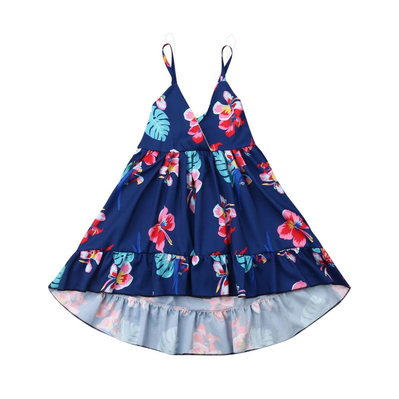 

Girl's Dresses 2-7Y Flower Toddler Kid Girls Dress Summer Sleeveless Party Holiday Boho Beach For Costumes, Red;yellow