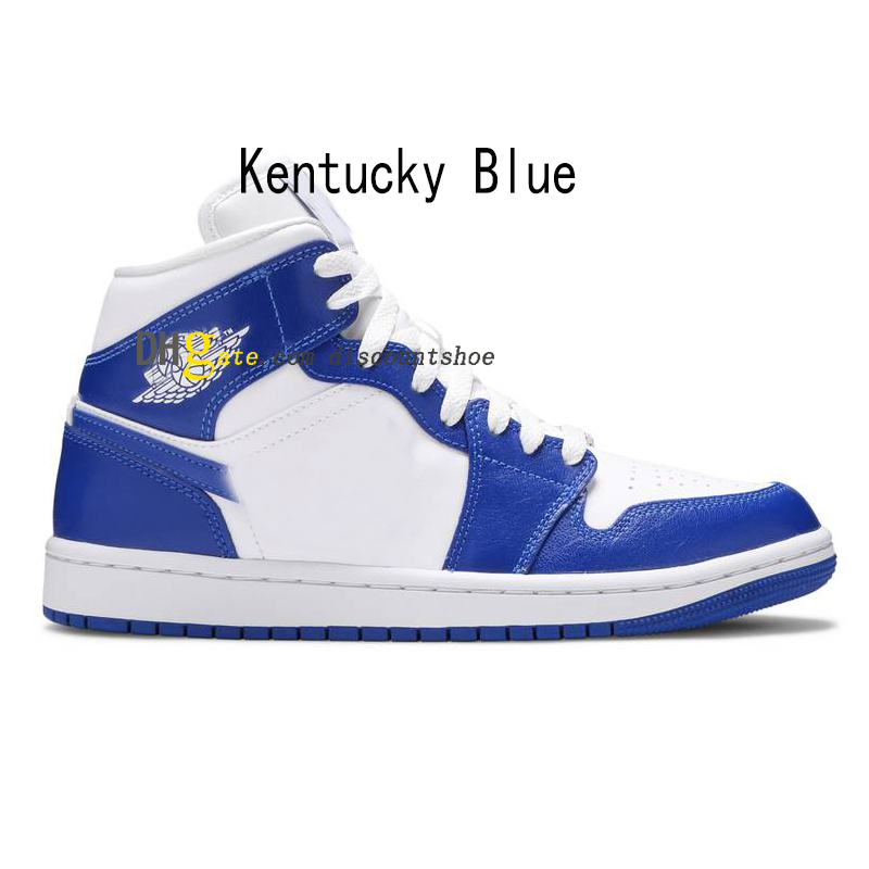 

Wmns jumpman 1 Mid Kentucky Blue Basketball shoes 1s High men women sneakers BQ6472 104, 555112 103