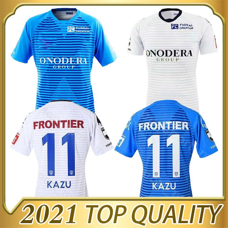 

2020 2021 Yokohama FC maillots de foot Soccer Jersey KAZU 20 21 Home Away Fans Version High-quality Football Shirt, Black;yellow