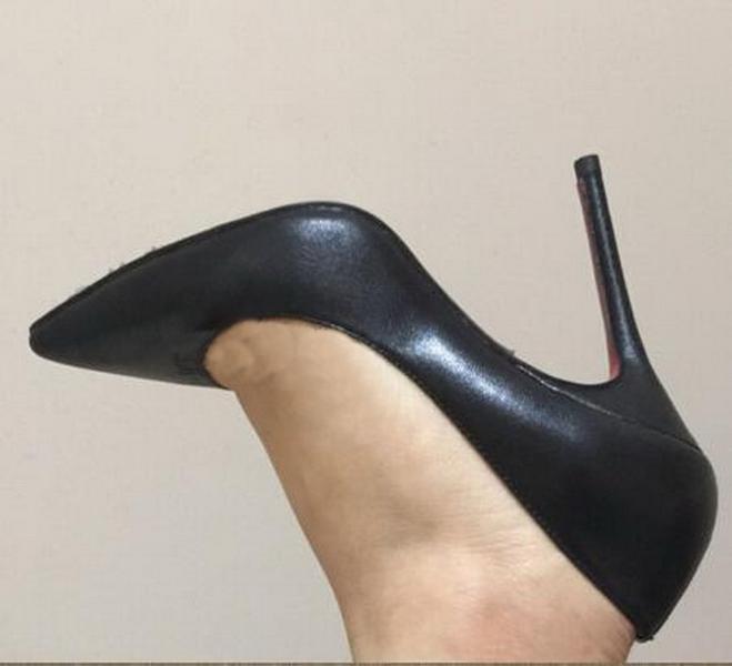 

Designers Louboutin CL Christian luxurys {Original Box}Classic Red Bottom High Heels,Brand Women Black Matte Leather Poi Wtw, Blue