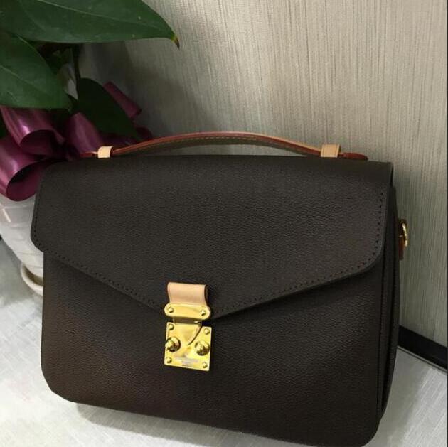 

high quality genuine leather bags women's handbag pochette Metis shoulder bag crossbody messenger bagM40780, Brown