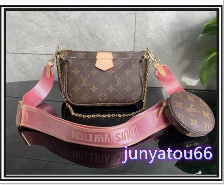 

LVLOUISVITTON bagVUTTON 3-piece set luxurys Should Bag Fashion Tote Purse Wallet Crossbody Bags Backpack Small Women Messenger Bags Cosmetic bag, Black