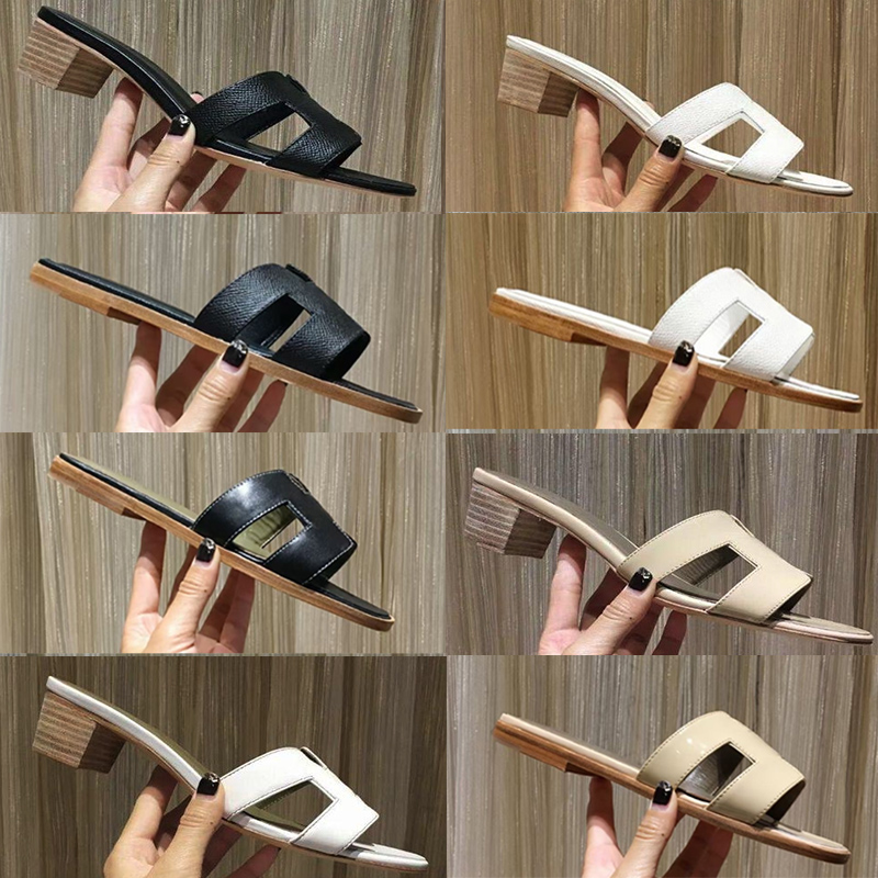 

Designer women sandals Slides slippers Oran Sandal in calfskin leather slipper Summer party wedding shoes with box size 35-43 278, Color 34