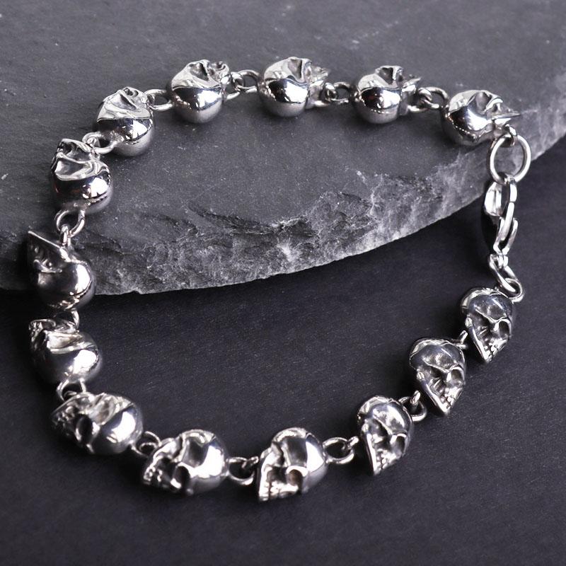 

Bangle European And American Punk Style Skull Metal Bracelet Men's Fashion Trend Party Accessories Birthday Gifts