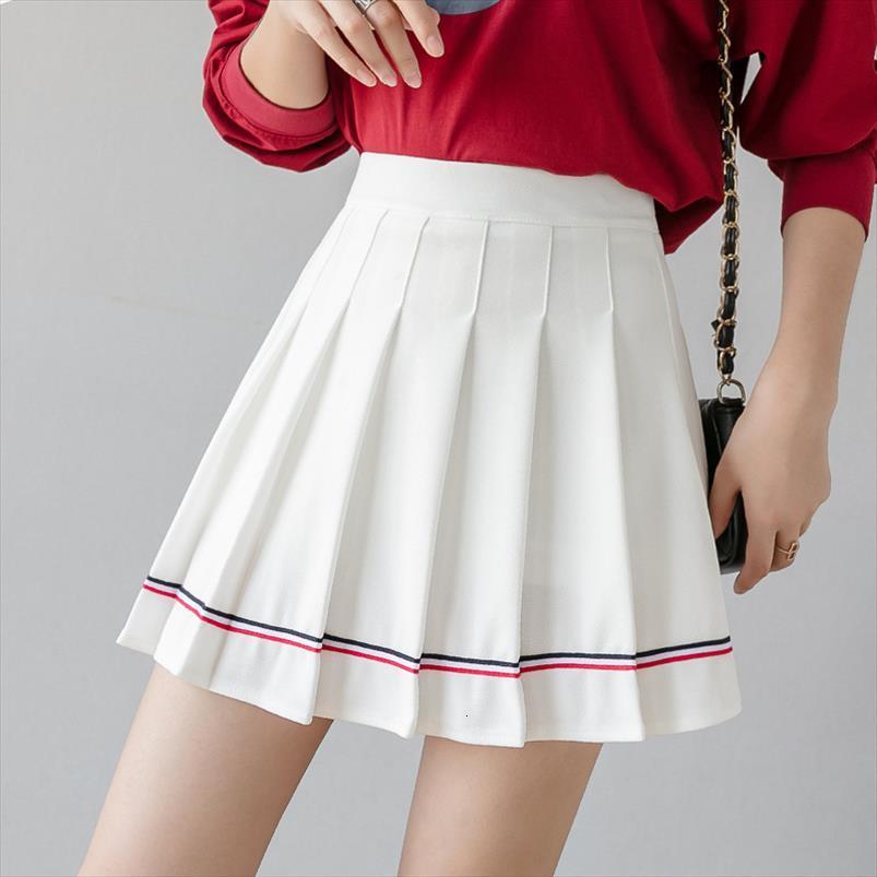 

Mini High Waist A Line Womens Skirt Pleated Spring Summer Students Preppy Style Teens Cosplay Uniform, Black
