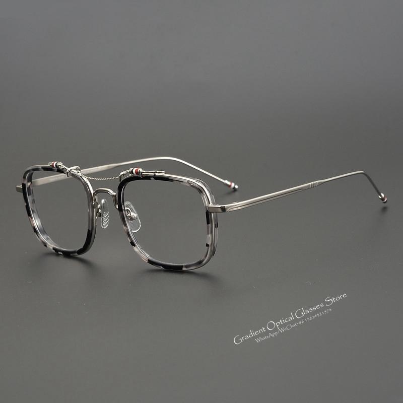 

Japan Retro Handmade Eyewear Titanium Square Optical Vintage Glasses Frame For Men And Women Myopia Prescription Reading Fashion Sunglasses
