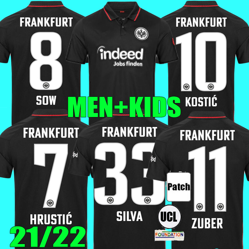 

2021 2022 Eintracht Frankfurt soccer jersey 21 22 Die Adler SOW SILVA KOSTIC JOVIC football uniform HASEBE KAMADA HINTEREGGER men maillot de foot shirt kids kit, 21 22 men home