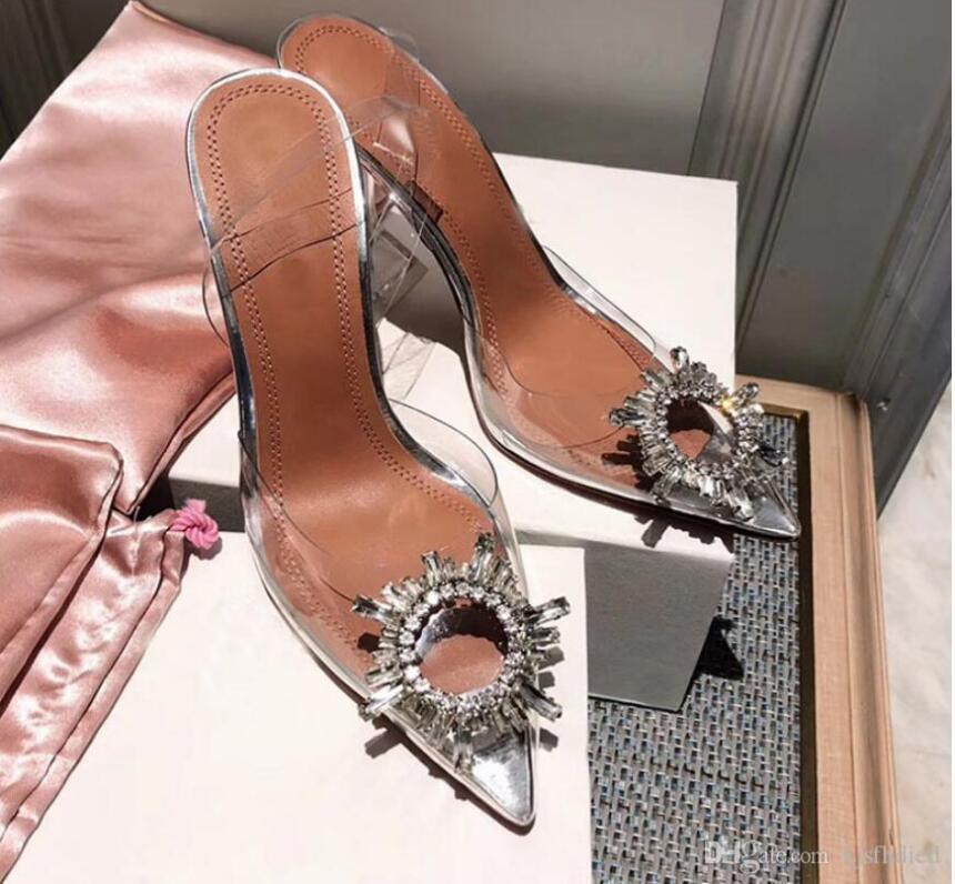 

2020 Perfect Official Quality Amina Shoes Begum Crystal-embellished Pvc Slingback Pumps Muaddi Restocks Begum Pvc Slingbacks 5cm High Heel, Black