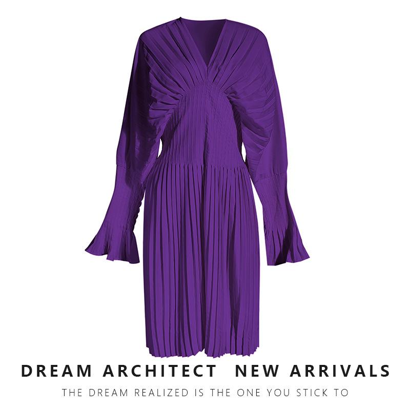 

Women' Blouses & Shirts Women Pleated Waist Hugging V-neck Printed Shirt Flare Sleeve Blouse Long Slimming Chiffon Nice Quality, White short style