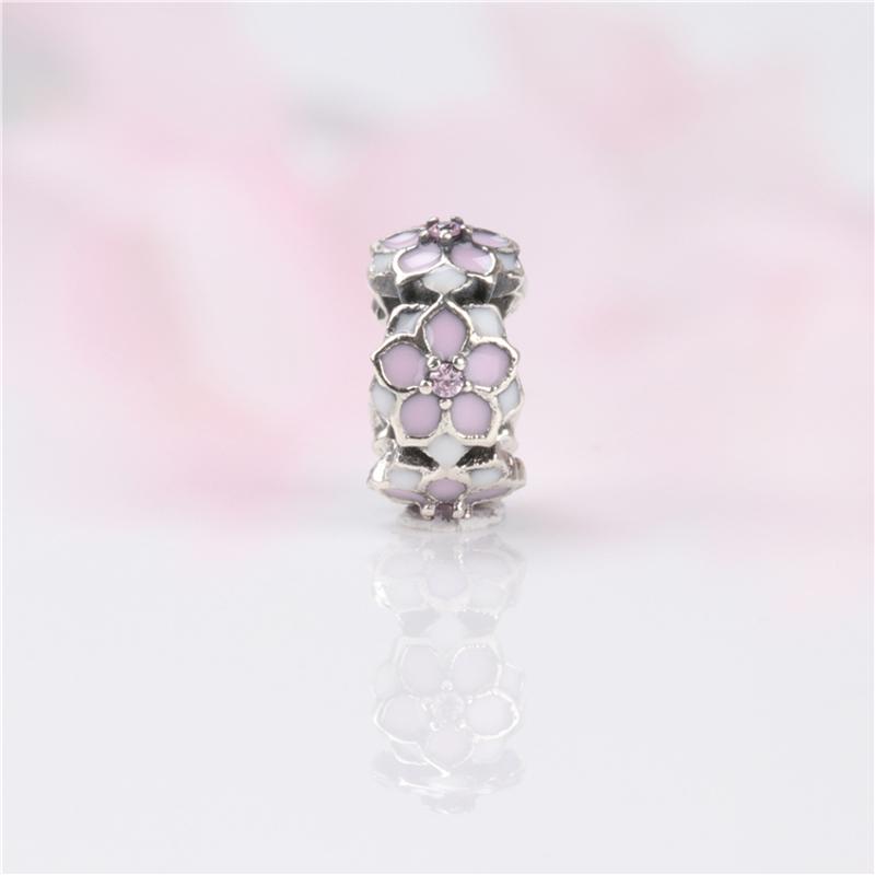 

Other Spring 2021 Fashion In Europe And The United States S925 Silver Pandola Magnolia Septa, Bracelet Peach Flower String Ornamen