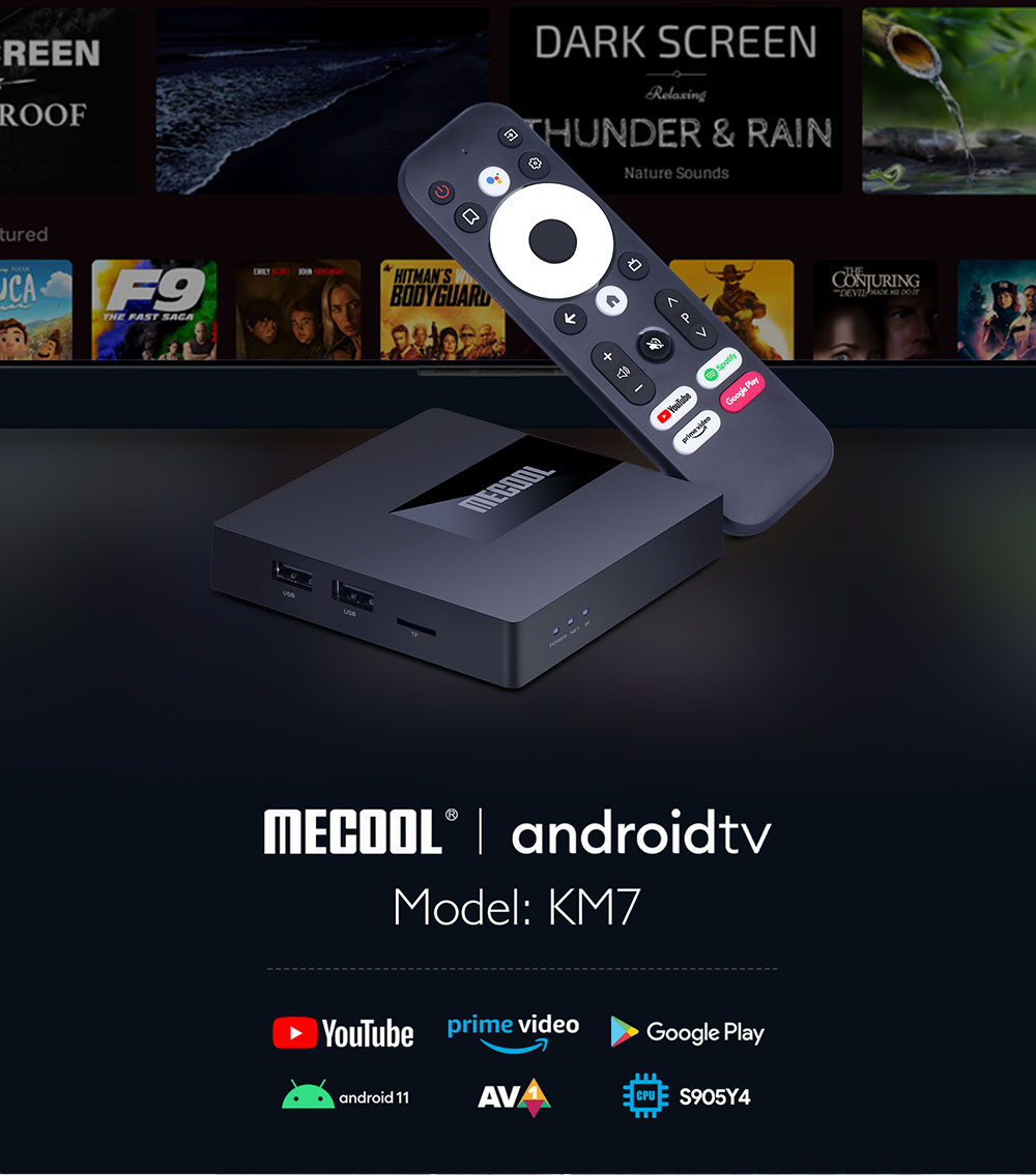 

Presale Mecool KM7 TV Box Android 11 1T1R Amlogic S905Y4 2G 16G/4G 64G 100M LAN Dual WIFI BT4.2 Media Player Set Top Box vs Mecool KD2