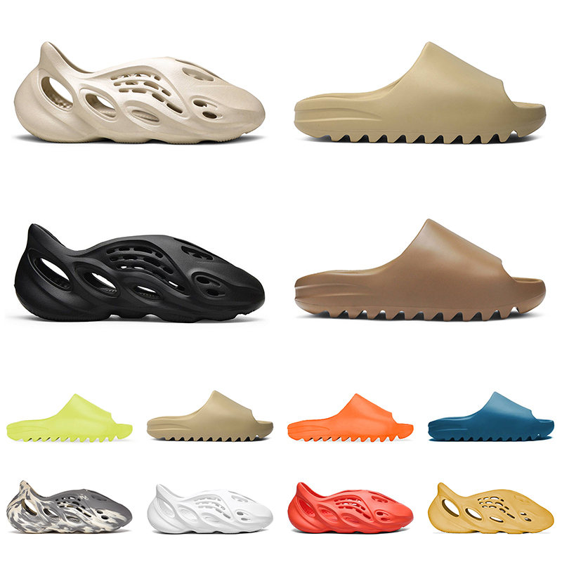 

men women foma runner sandals sand slide slipper bone core earth brown orange outdoor fashion beach slippers