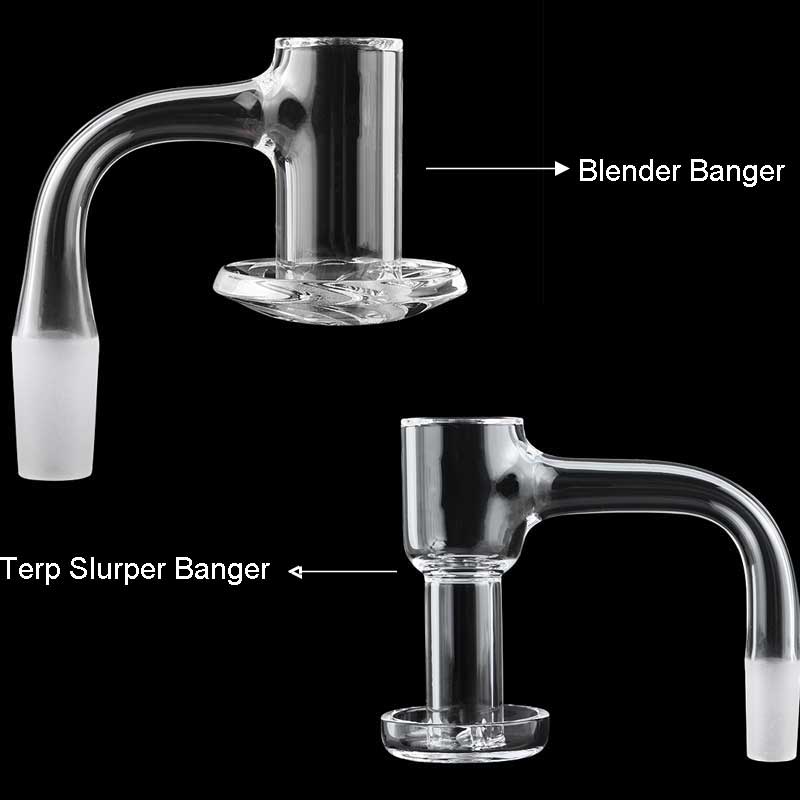 

Two Styles High Quality Full Weld Smoking Beveled Edge Terp Slurper Blender Quartz Banger 10mm 14mm 18mm 20mmOD Seamless Welded Nails For Glass Bongs Dab Rigs