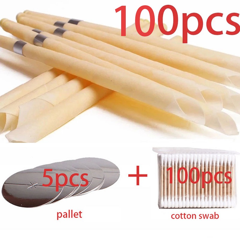 

50/100pcs velas candle vela For Ear Cone Ear Candle Wax Beewax Velas Ear relaxation Removal Natural Indiana Therapy FragranceSco