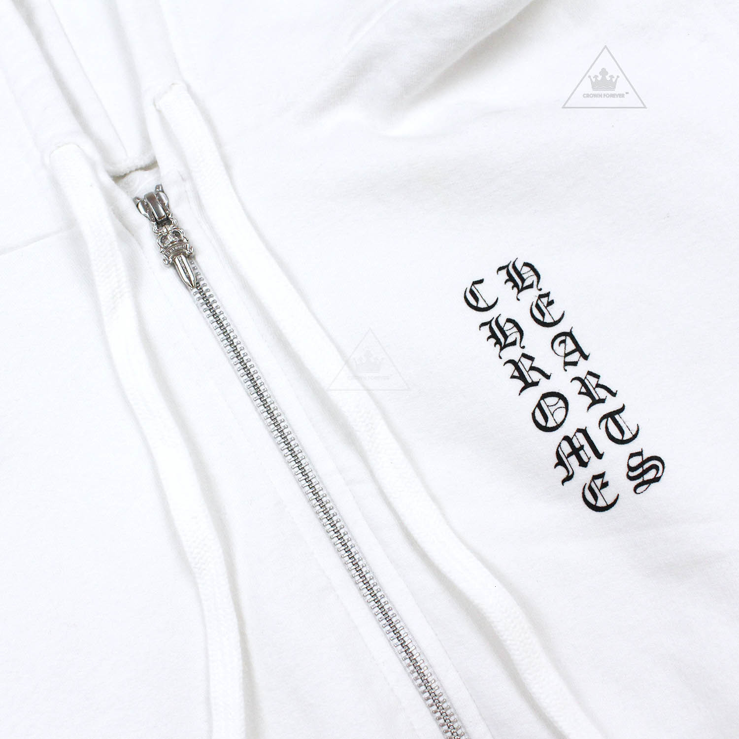 

croxin Entity hearts chrome arm US letter zipper lettered Hoodie DAE4, Black